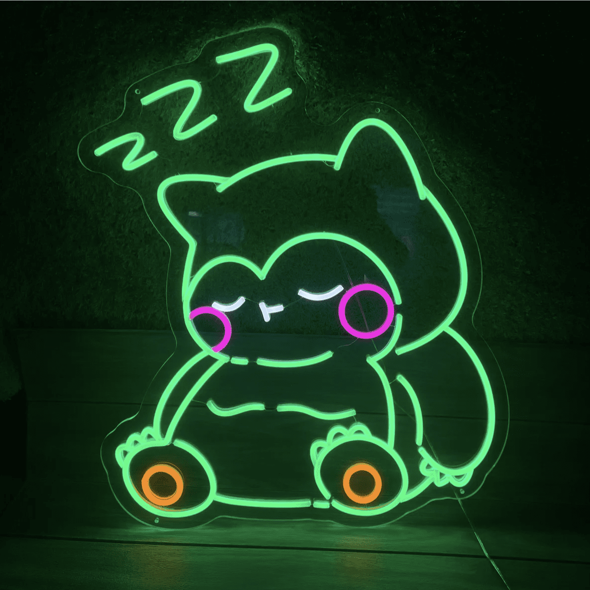 neon gaming room ronflex vert