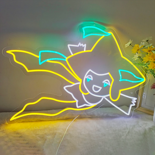 neon mural jirachi pokemon