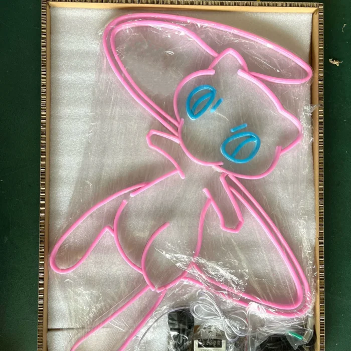 neon mural mew pokemon legendaire