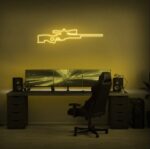 Neon gaming room sniper