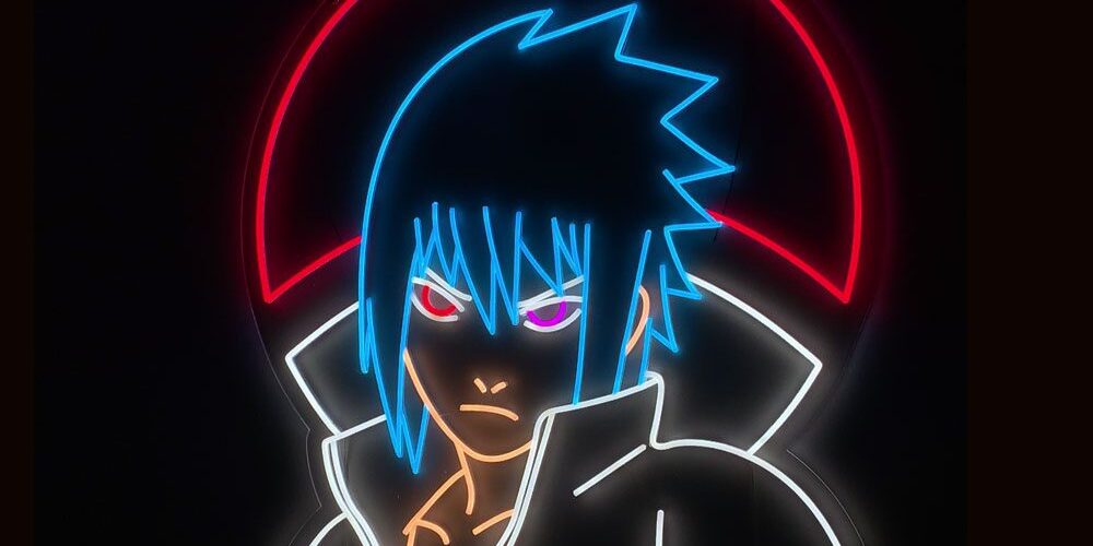 Néon Naruto Mural - Sasuke Uchiwa