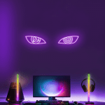 Néon Naruto Mural - Le regard de Sasuke