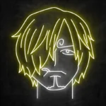 Néon mural One piece - Sanji