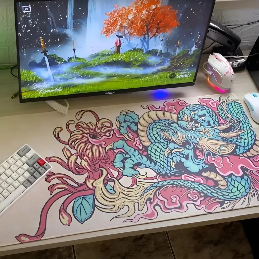 tapis de souris xxl dragon japonais 312268