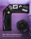 Bureau en Forme de L 150cm – Image 3