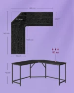 Bureau en Forme de L 150cm – Image 5