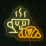 Neon Café Croissant