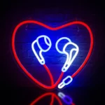 Neon Coeur Écouteurs