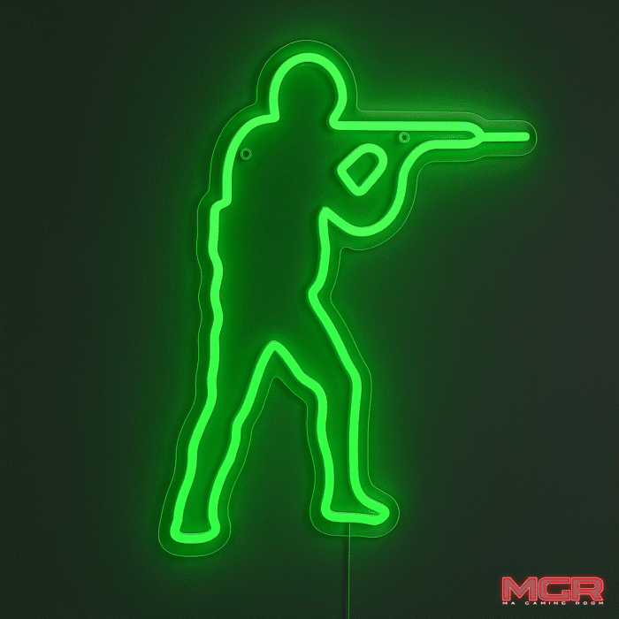 Neon Counter strike logo