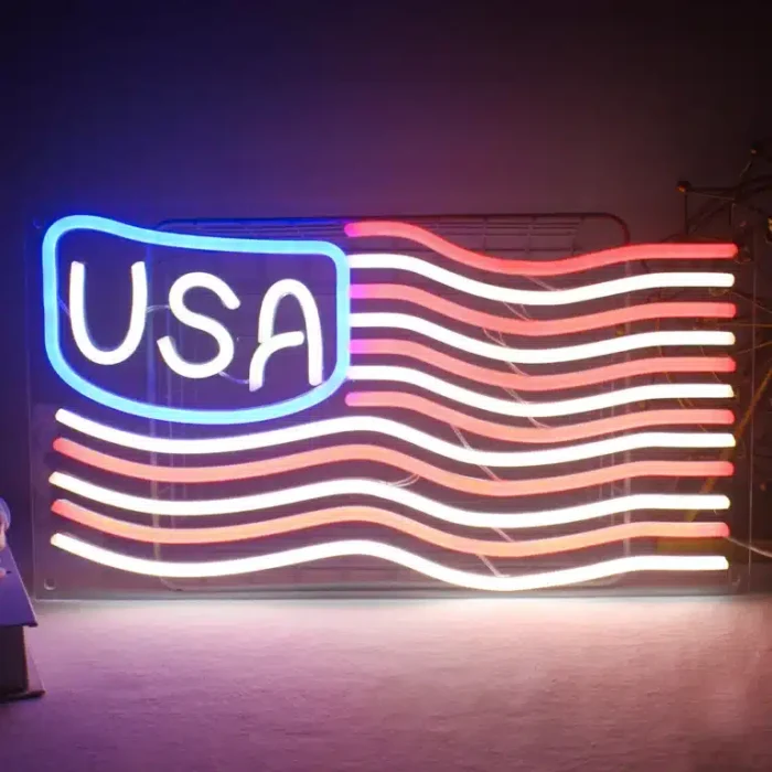 Neon Drapeau États-Unis