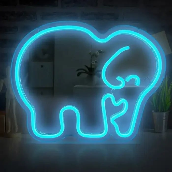 Neon Elephant Bleu