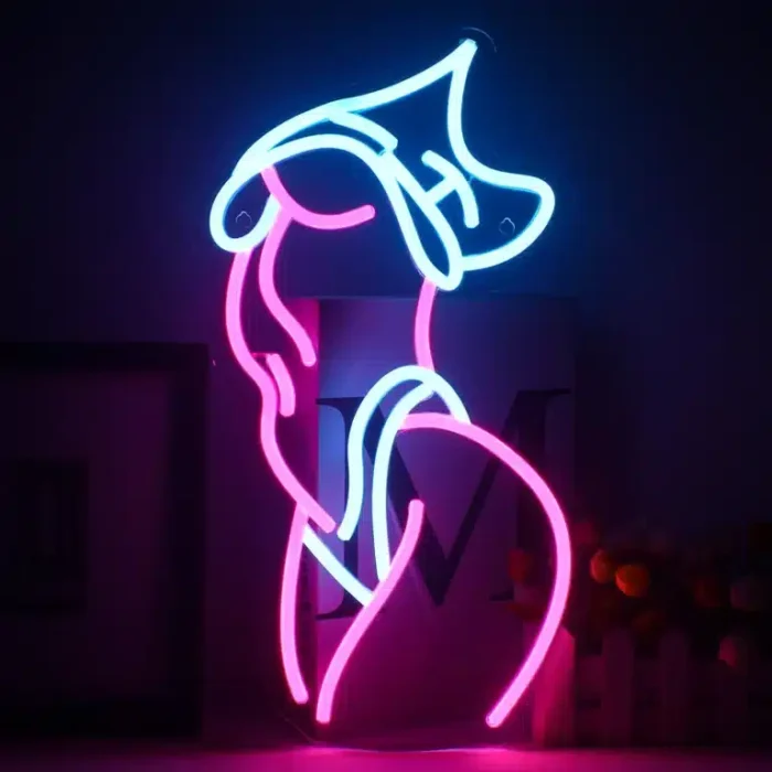 Neon Femme Silhouette