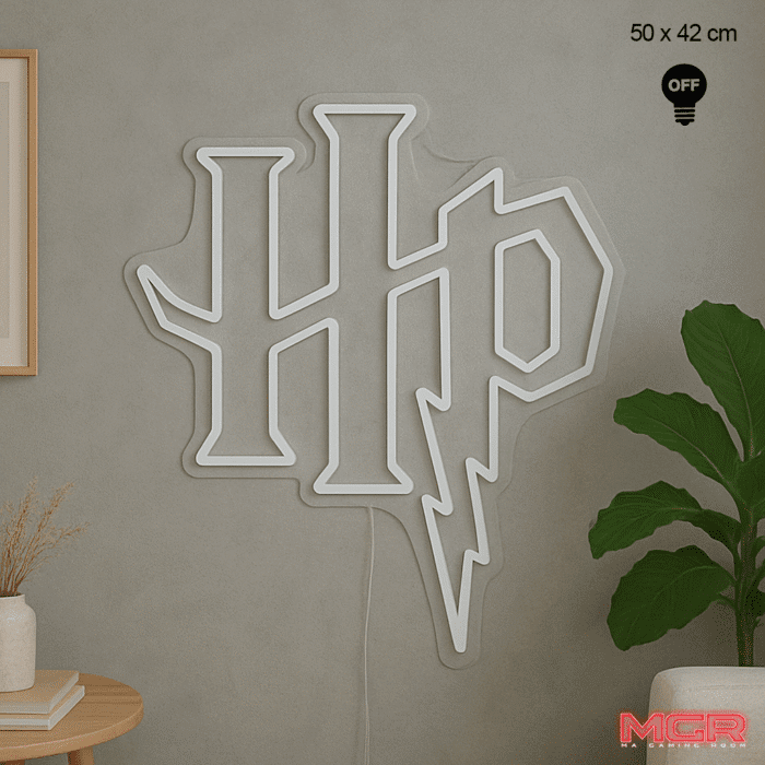 Neon Harry Potter eteint