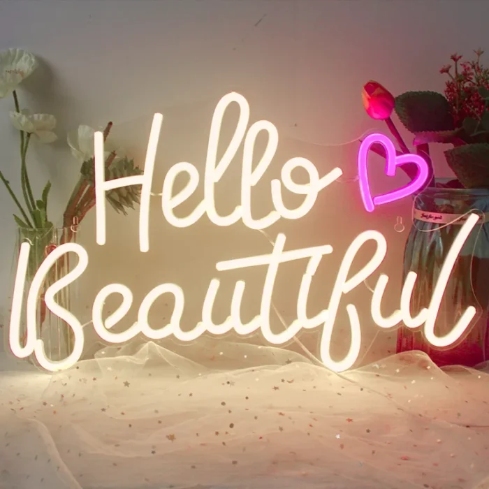 Neon Hello Beautiful