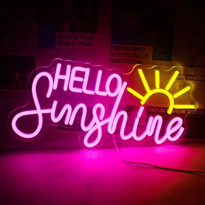 Neon Hello Sunshine