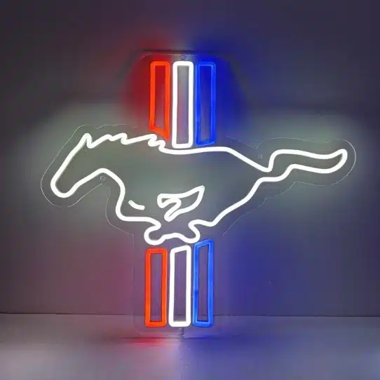 Neon Logo Ford Mustang