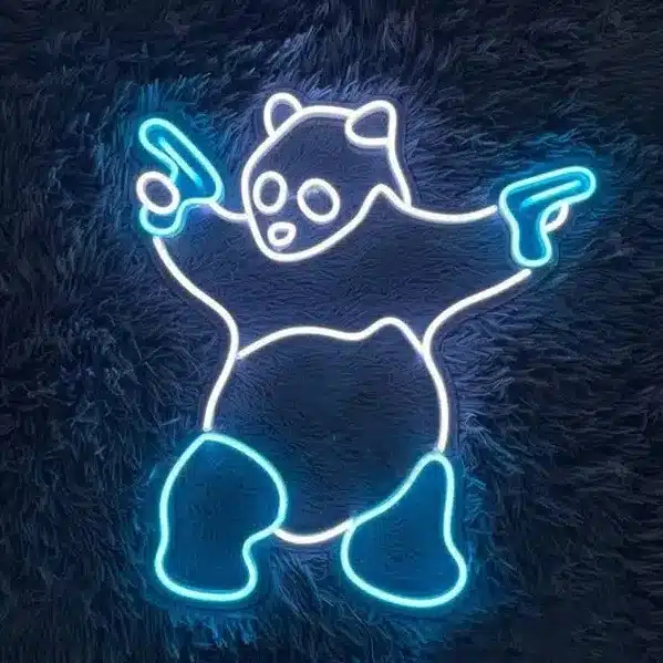 Neon Panda Banksy