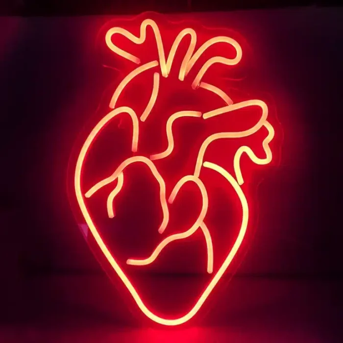 Neon coeur humain