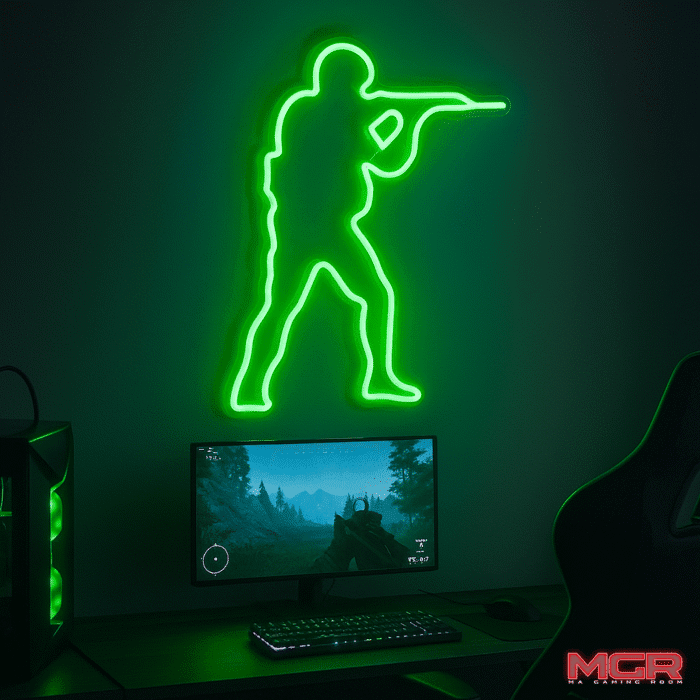 Néon logo counter strike