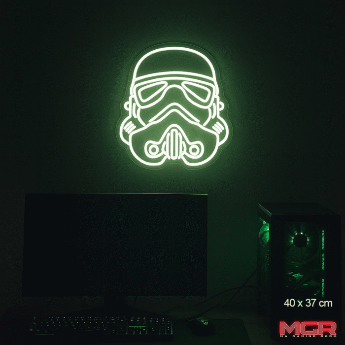 Neon stormtrooper face dimensions