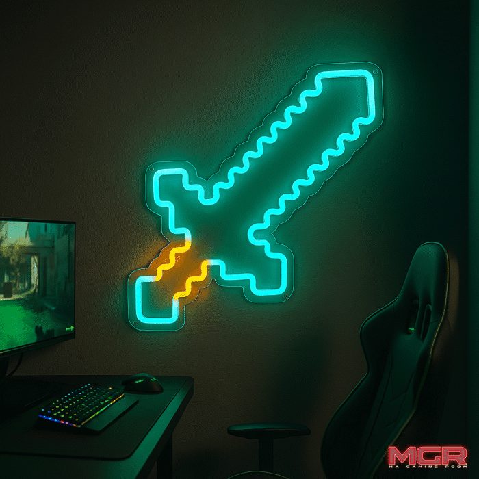 épée minecrat néon